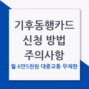 기후동행카드 신청방법