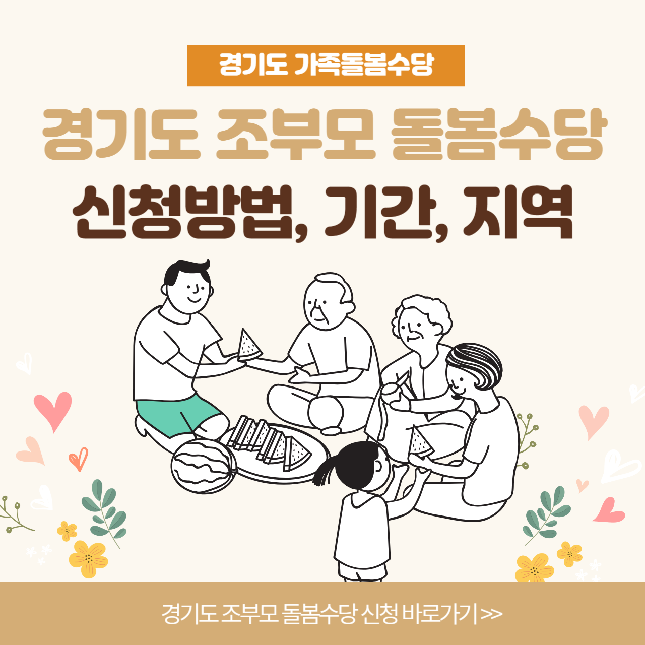 경기도 조부모 돌봄수당 신청