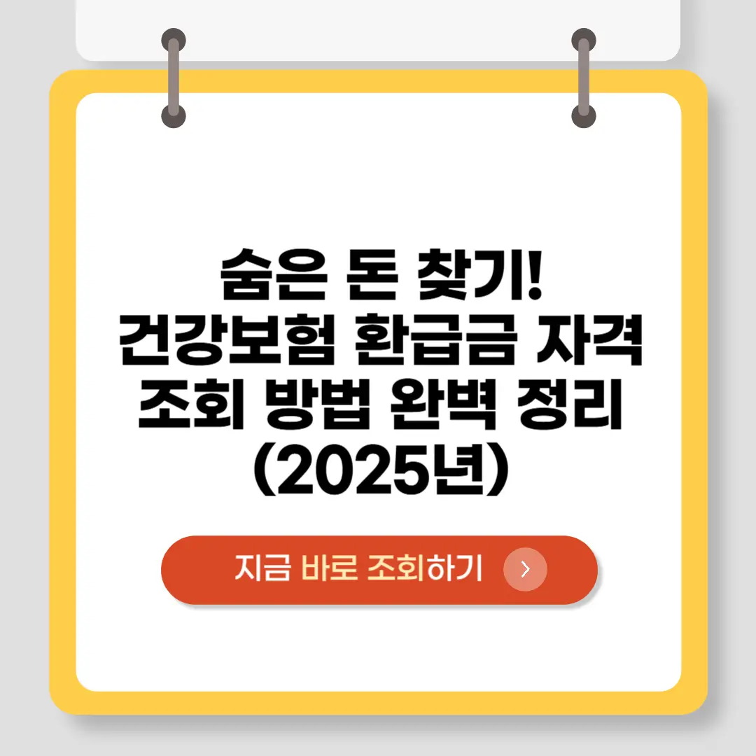 건강보험 환급금 자격 조회