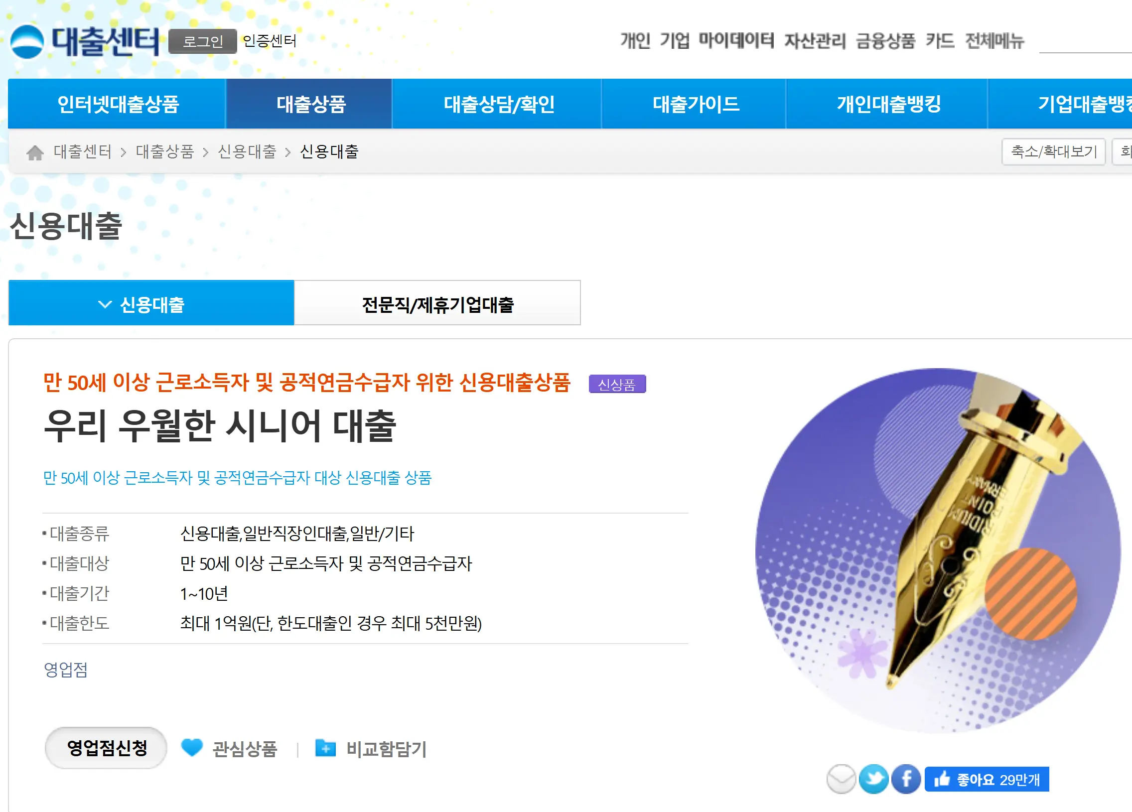 우리 우월한 시니어 대출
