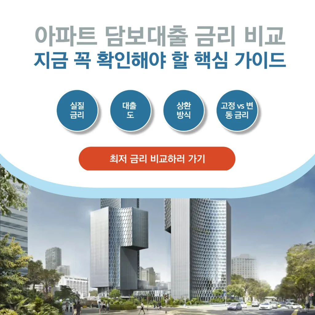 아파트 담보대출 금리 비교